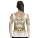 Fractal Fantasy Background Pattern Butterfly Sleeve Cutout Tee  View2