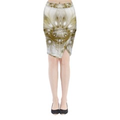 Fractal Fantasy Background Pattern Midi Wrap Pencil Skirt