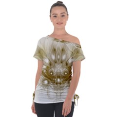 Fractal Fantasy Background Pattern Tie-Up Tee