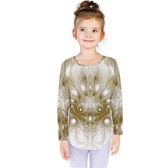 Fractal Fantasy Background Pattern Kids  Long Sleeve Tee