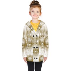 Fractal Fantasy Background Pattern Kids  Double Breasted Button Coat