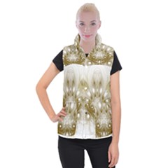 Fractal Fantasy Background Pattern Women s Button Up Vest