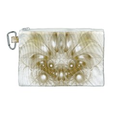 Fractal Fantasy Background Pattern Canvas Cosmetic Bag (Large)