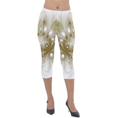 Fractal Fantasy Background Pattern Lightweight Velour Capri Leggings 