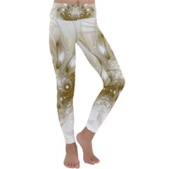 Fractal Fantasy Background Pattern Kids  Lightweight Velour Classic Yoga Leggings