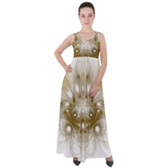 Fractal Fantasy Background Pattern Empire Waist Velour Maxi Dress