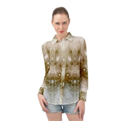 Fractal Fantasy Background Pattern Long Sleeve Chiffon Shirt