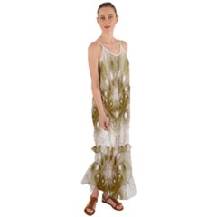 Fractal Fantasy Background Pattern Cami Maxi Ruffle Chiffon Dress