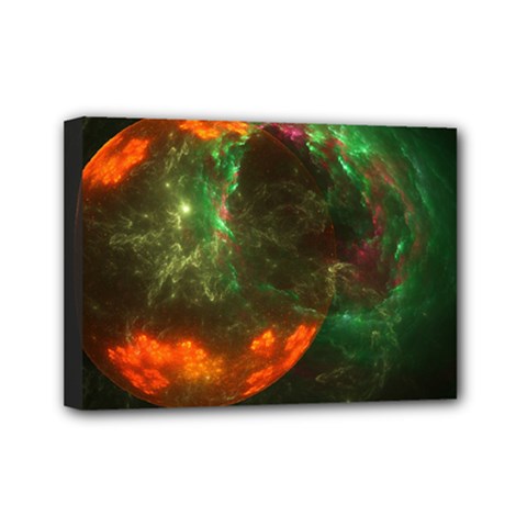 Space Cosmos Galaxy Universe Sky Mini Canvas 7  X 5  (stretched) by Wegoenart