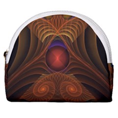 Fractal Fantasy Design Swirl Horseshoe Style Canvas Pouch