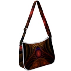 Fractal Fantasy Design Swirl Zip Up Shoulder Bag