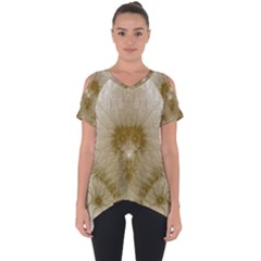 Fractal Abstract Pattern Background Cut Out Side Drop Tee