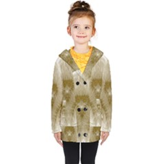 Fractal Abstract Pattern Background Kids  Double Breasted Button Coat