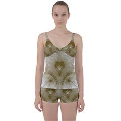 Fractal Abstract Pattern Background Tie Front Two Piece Tankini