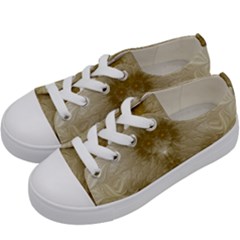 Fractal Abstract Pattern Background Kids  Low Top Canvas Sneakers