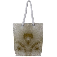 Fractal Abstract Pattern Background Full Print Rope Handle Tote (Small)