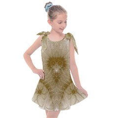 Fractal Abstract Pattern Background Kids  Tie Up Tunic Dress