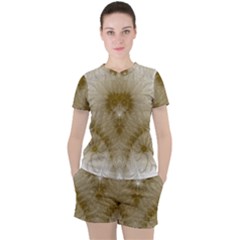 Fractal Abstract Pattern Background Women s Tee And Shorts Set