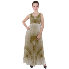 Fractal Abstract Pattern Background Empire Waist Velour Maxi Dress