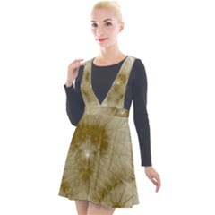 Fractal Abstract Pattern Background Plunge Pinafore Velour Dress