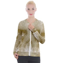 Fractal Abstract Pattern Background Casual Zip Up Jacket