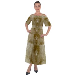 Fractal Abstract Pattern Background Shoulder Straps Boho Maxi Dress 