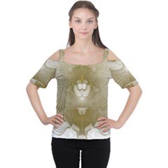 Fractal Background Pattern Creative Cutout Shoulder Tee