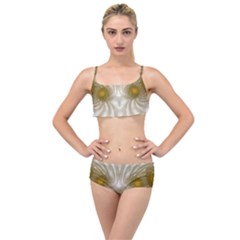 Fractal Fantasy Background Pattern Layered Top Bikini Set