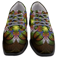 Fractal Flower Fantasy Pattern Women Heeled Oxford Shoes by Wegoenart