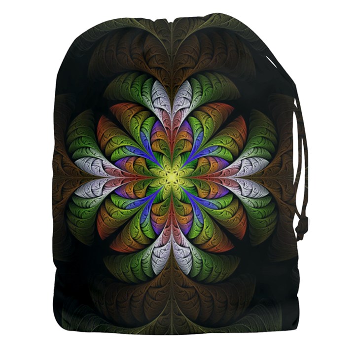 Fractal Flower Fantasy Pattern Drawstring Pouch (3XL)