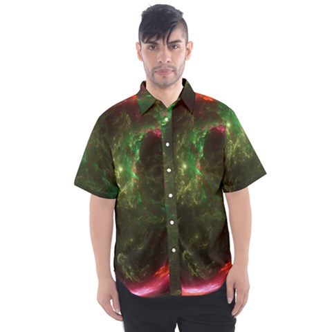 Space Cosmos Galaxy Universe Sky Men s Short Sleeve Shirt by Wegoenart