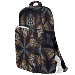 Fractal Flower Fantasy Floral Double Compartment Backpack by Wegoenart