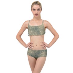 Fractal Abstract Background Pattern Layered Top Bikini Set