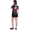 Fractal Flower Fantasy Floral Back Circle Cutout Sports Tee View2