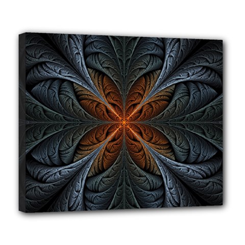 Art Abstract Fractal Pattern Deluxe Canvas 24  X 20  (stretched) by Wegoenart