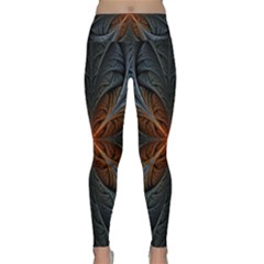 Art Abstract Fractal Pattern Lightweight Velour Classic Yoga Leggings by Wegoenart