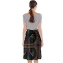 Fractal Abstract Background Pattern Midi Beach Skirt View2