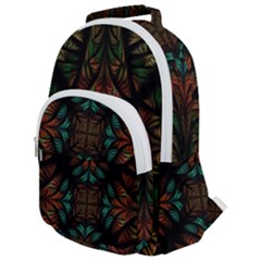 Fractal Fantasy Design Texture Rounded Multi Pocket Backpack