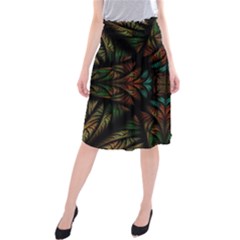 Fractal Fantasy Design Texture Midi Beach Skirt