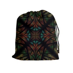 Fractal Fantasy Design Texture Drawstring Pouch (XL)