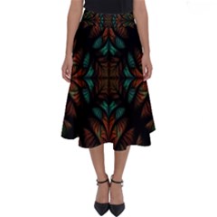 Fractal Fantasy Design Texture Perfect Length Midi Skirt