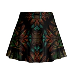 Fractal Fantasy Design Texture Mini Flare Skirt