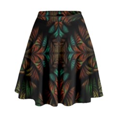 Fractal Fantasy Design Texture High Waist Skirt