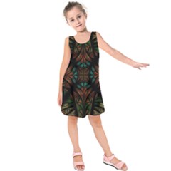Fractal Fantasy Design Texture Kids  Sleeveless Dress