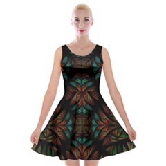 Fractal Fantasy Design Texture Velvet Skater Dress