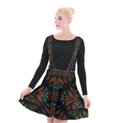 Fractal Fantasy Design Texture Suspender Skater Skirt