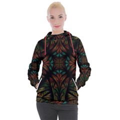 Fractal Fantasy Design Texture Women s Hooded Pullover