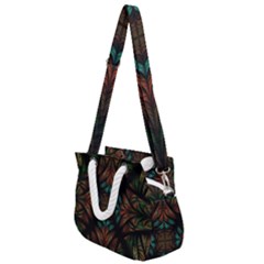 Fractal Fantasy Design Texture Rope Handles Shoulder Strap Bag