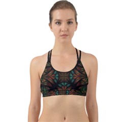 Fractal Fantasy Design Texture Back Web Sports Bra