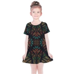 Fractal Fantasy Design Texture Kids  Simple Cotton Dress